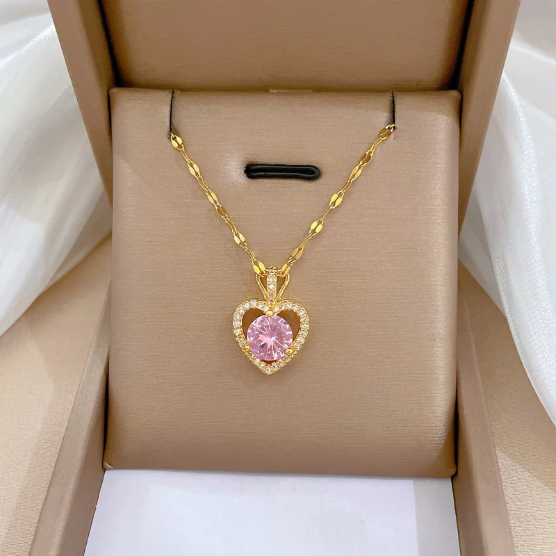 Collier Cœur Doré – Différents Modèles | Acier Inoxydable ✨
