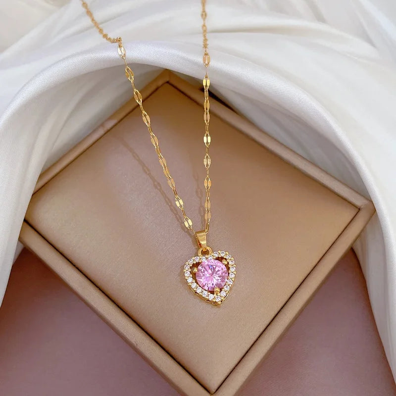 Collier Cœur Doré – Différents Modèles | Acier Inoxydable ✨
