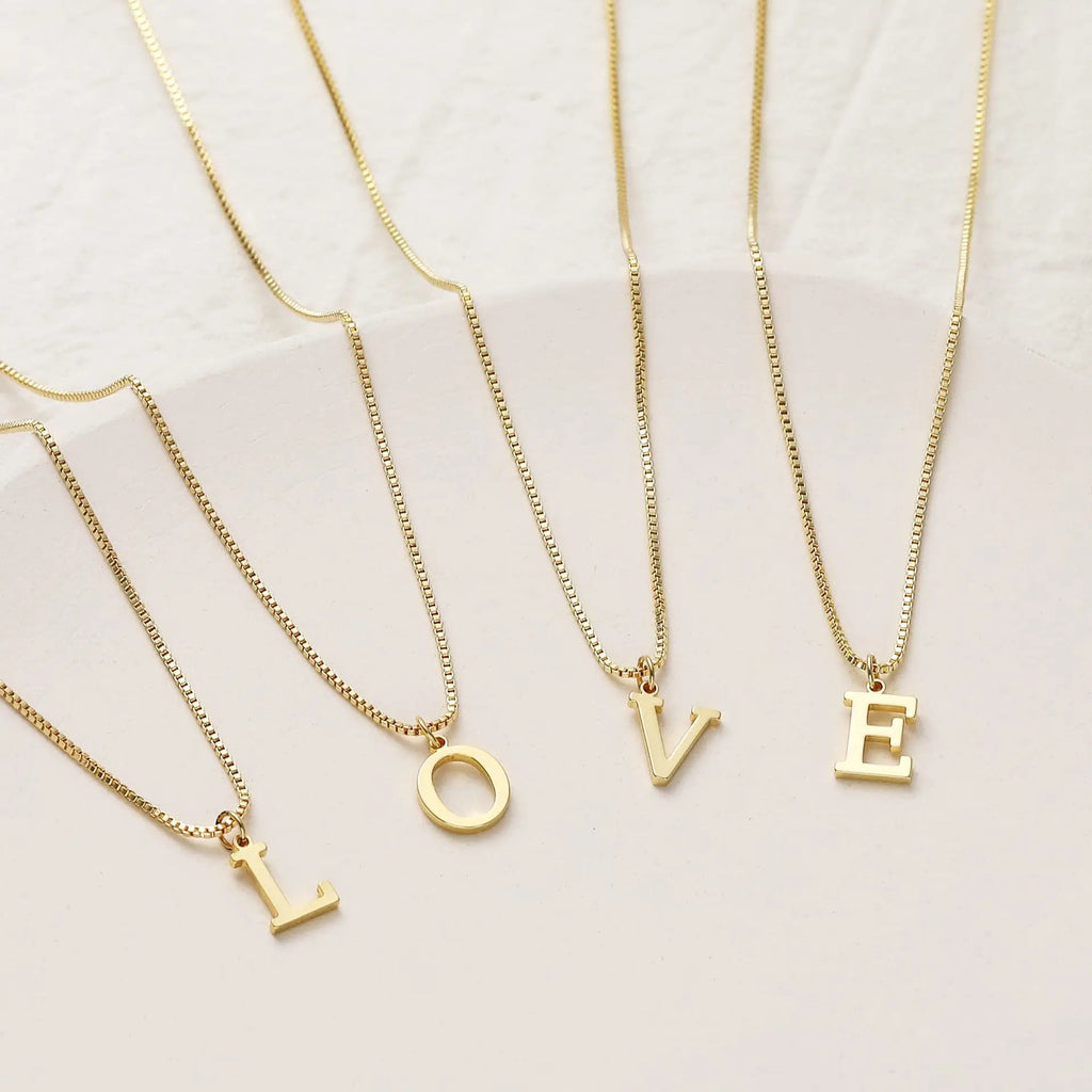 Collier Initiale A–Z Doré – Acier Inoxydable