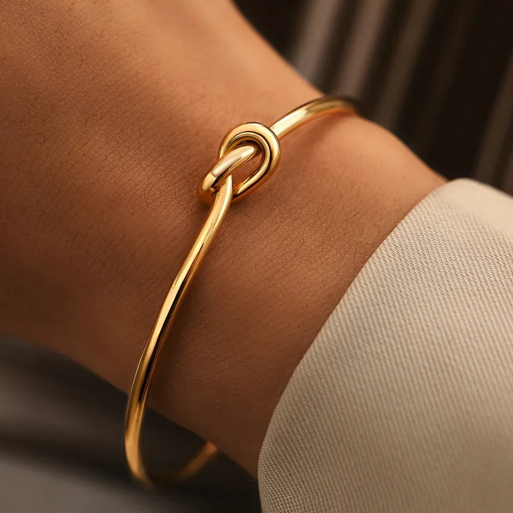 Bracelet Éternité – Acier Inoxydable Doré