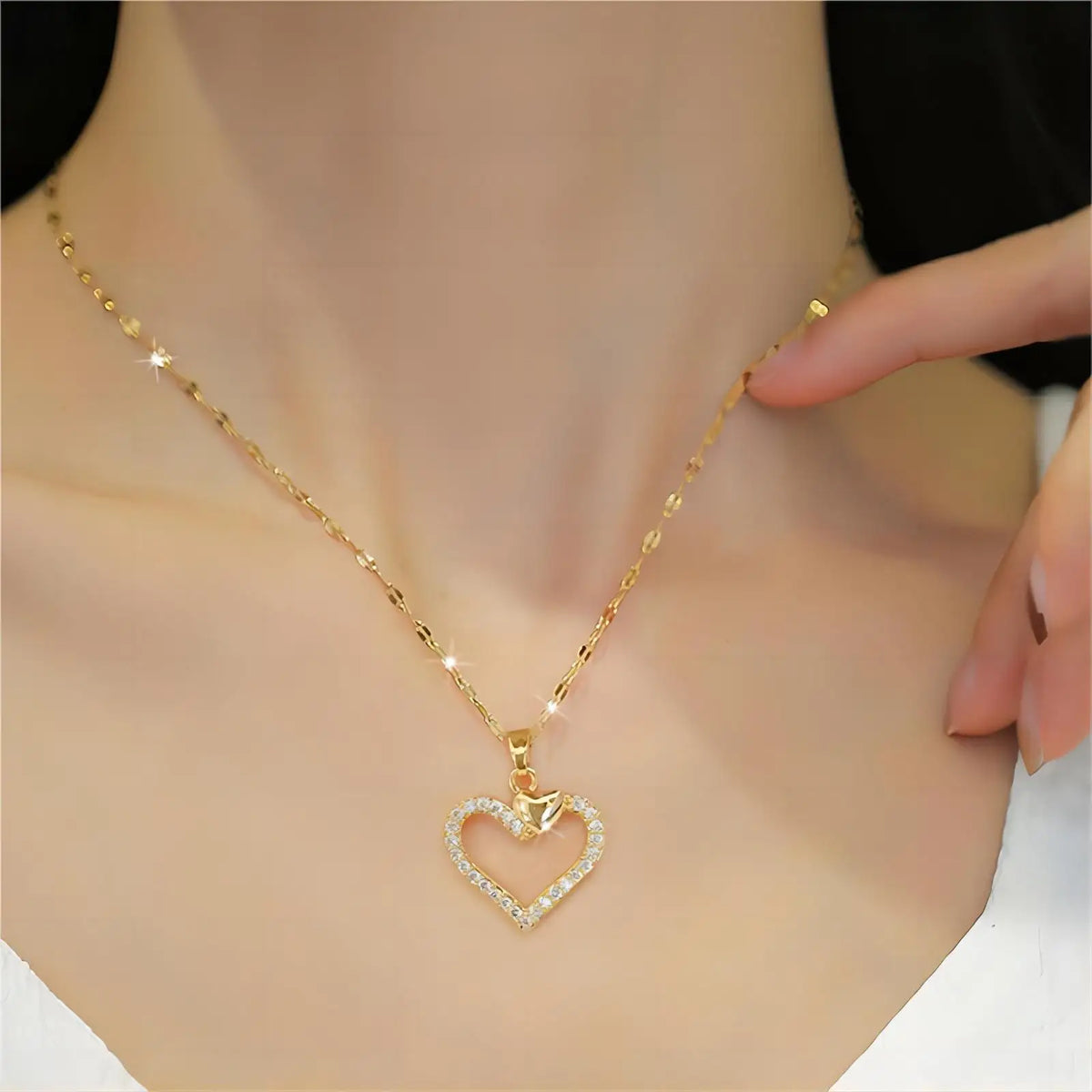 Collier Cœur Doré – Différents Modèles | Acier Inoxydable ✨