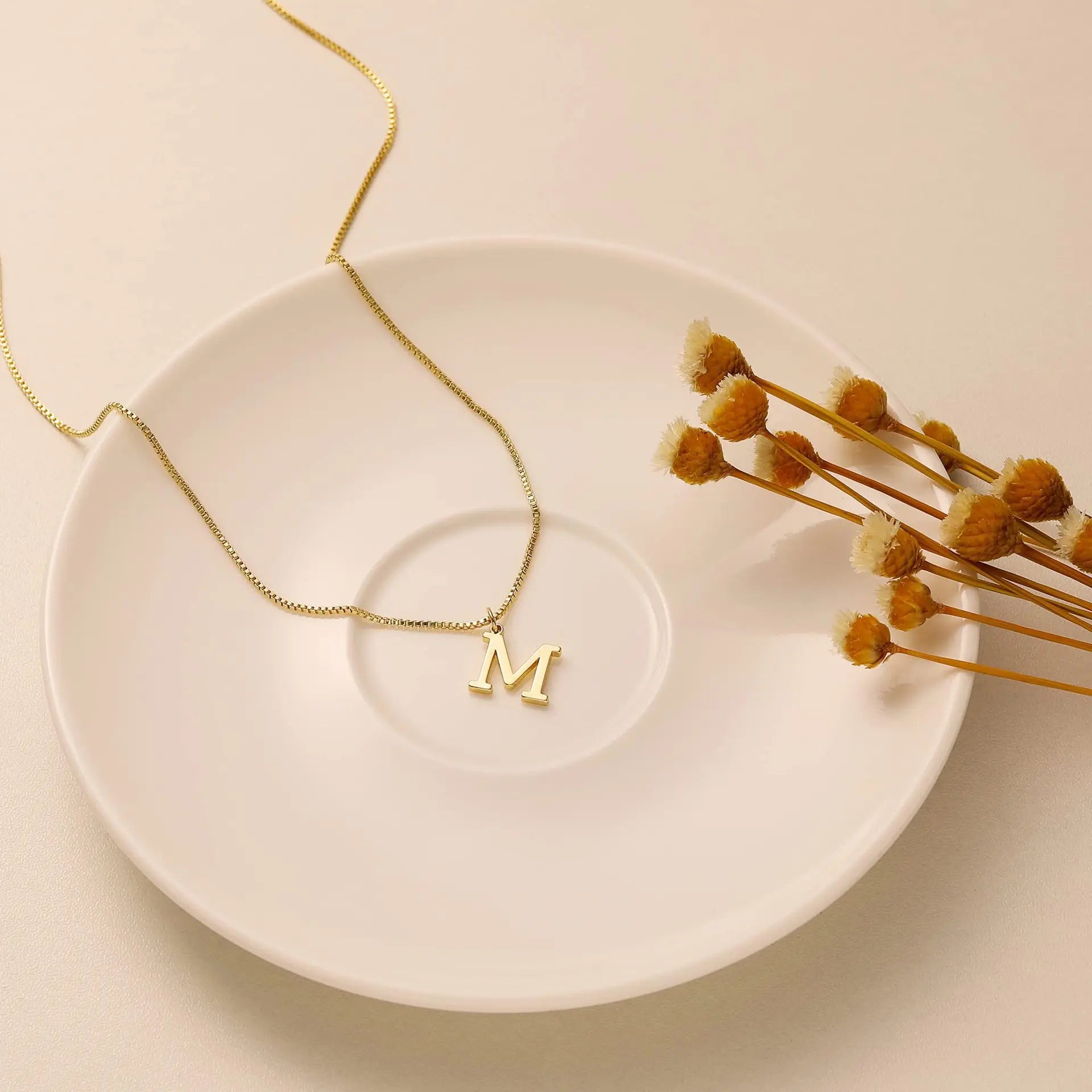 Collier Initiale A–Z Doré – Acier Inoxydable