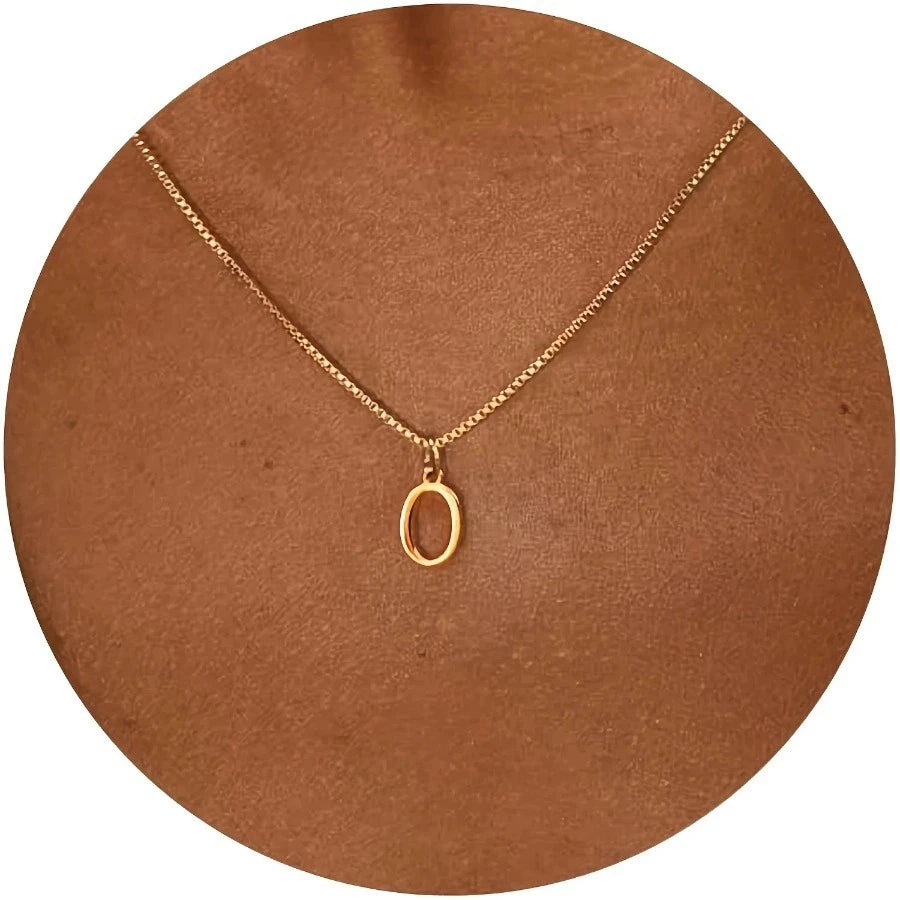 Collier Initiale A–Z Doré – Acier Inoxydable
