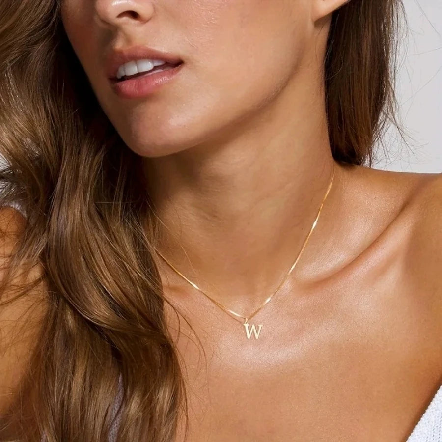 Collier Initiale A–Z Doré – Acier Inoxydable