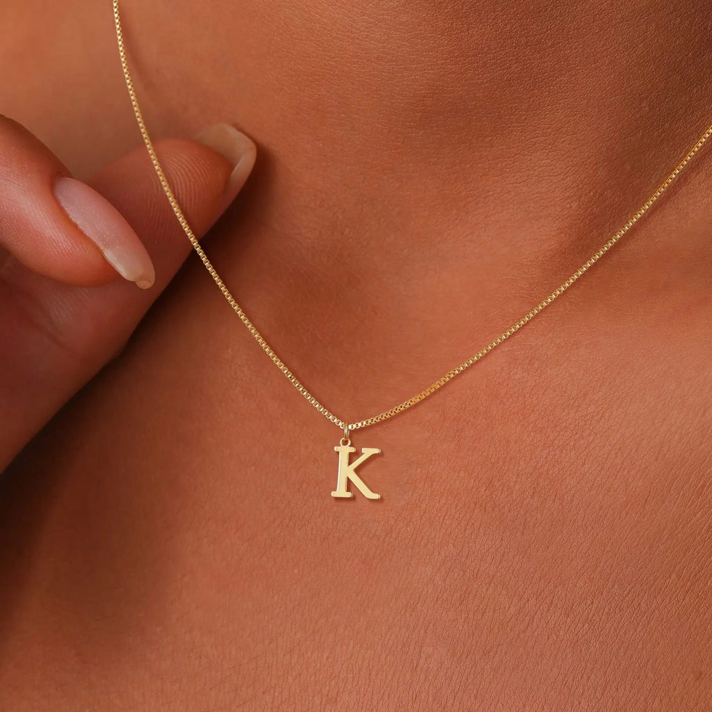 Collier Initiale A–Z Doré – Acier Inoxydable
