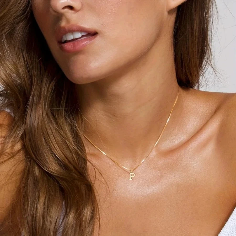 Collier Initiale A–Z Doré – Acier Inoxydable