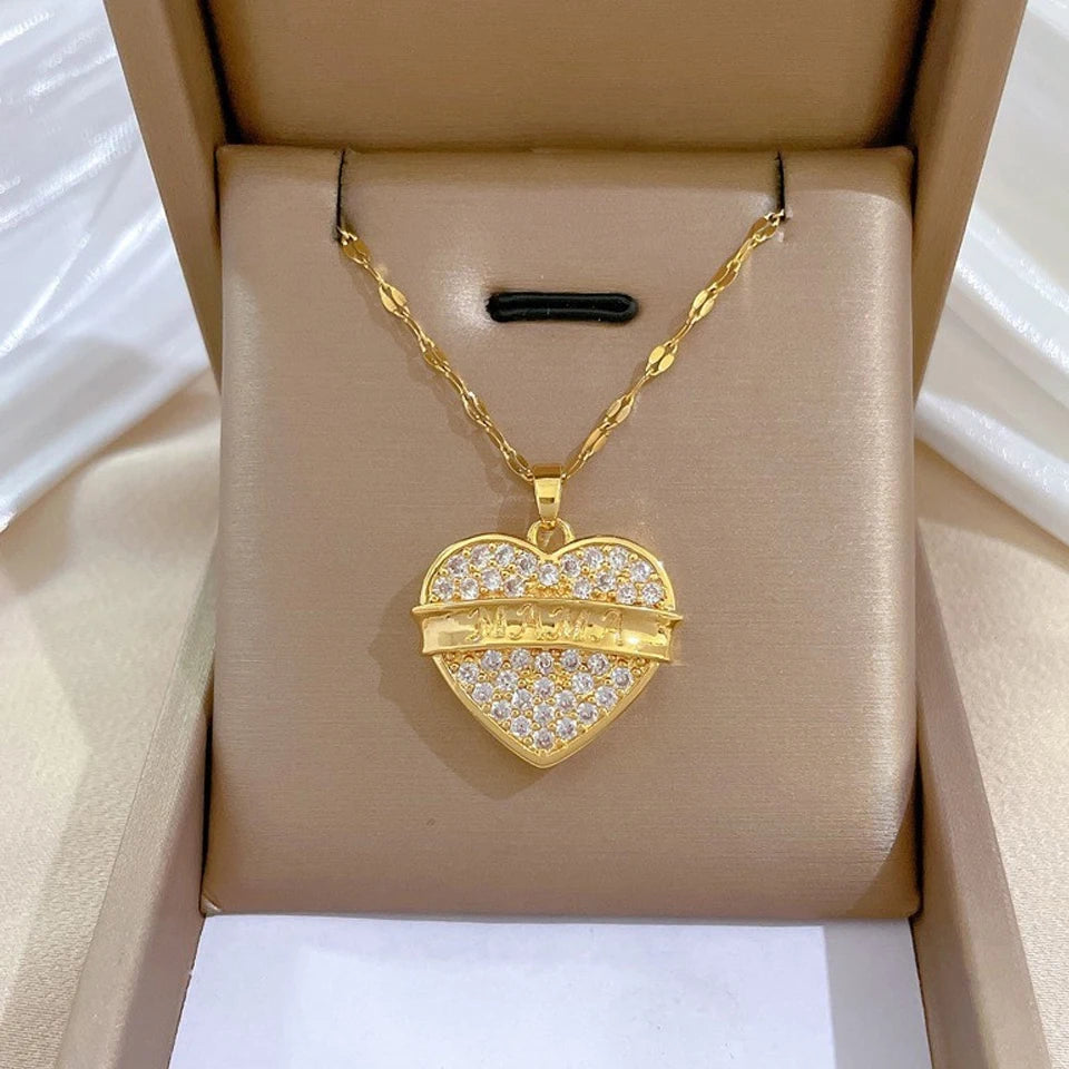 Collier Cœur Doré – Différents Modèles | Acier Inoxydable ✨